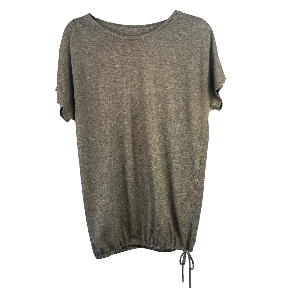 Outdoor Research‎ Womens Gray Performance Short Sleeve T-shirt Size S Tie Waist